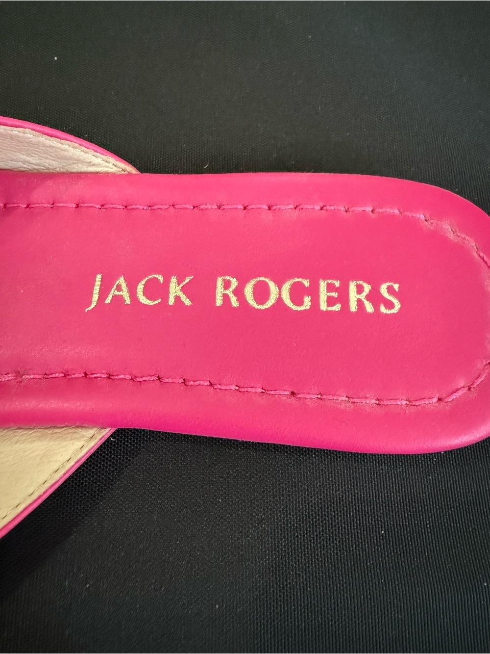 New Jack Rogers Hot Pink Leather Thong Sandals size 10 - Picture 4 of 7